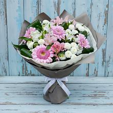 Букет цветов из:  Герберы, Альстромерии и Хризантемы #REPLACE_PRED# Шереметьевка