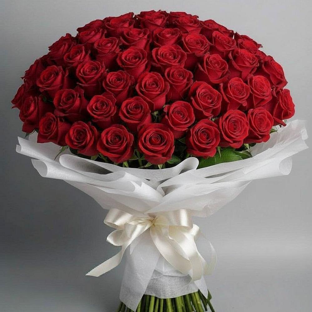 Букет 101 Красная роза Блэк Мэджик в Шереметьевка