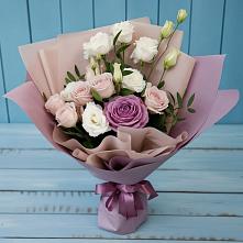 Букет цветов из:  Розы и Лизиантусы в Шереметьевка