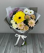 Букет цветов из:  Розы, Герберы и Хризантемы #REPLACE_PRED# Шереметьевка