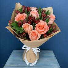 Букет цветов из:  Розы и Альстромерии #REPLACE_PRED# Шереметьевка