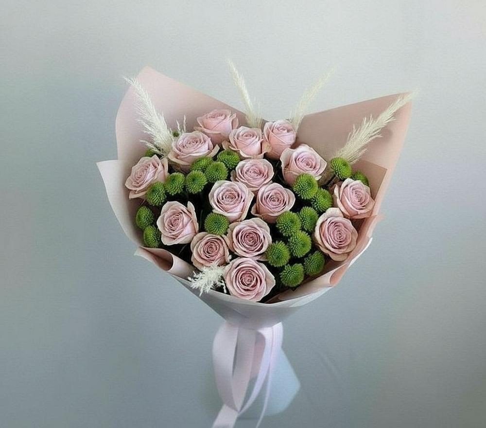 Букет цветов из: Розы и Хризантемы в Шереметьевка