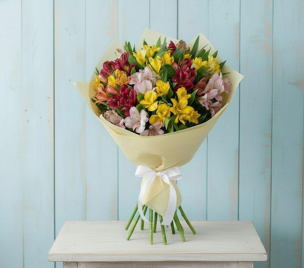 Букет цветов из: Альстромерии в Шереметьевка