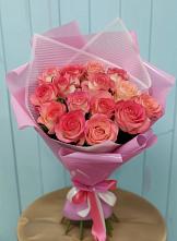 Букет 15 Розовых роз Равель в Шереметьевка